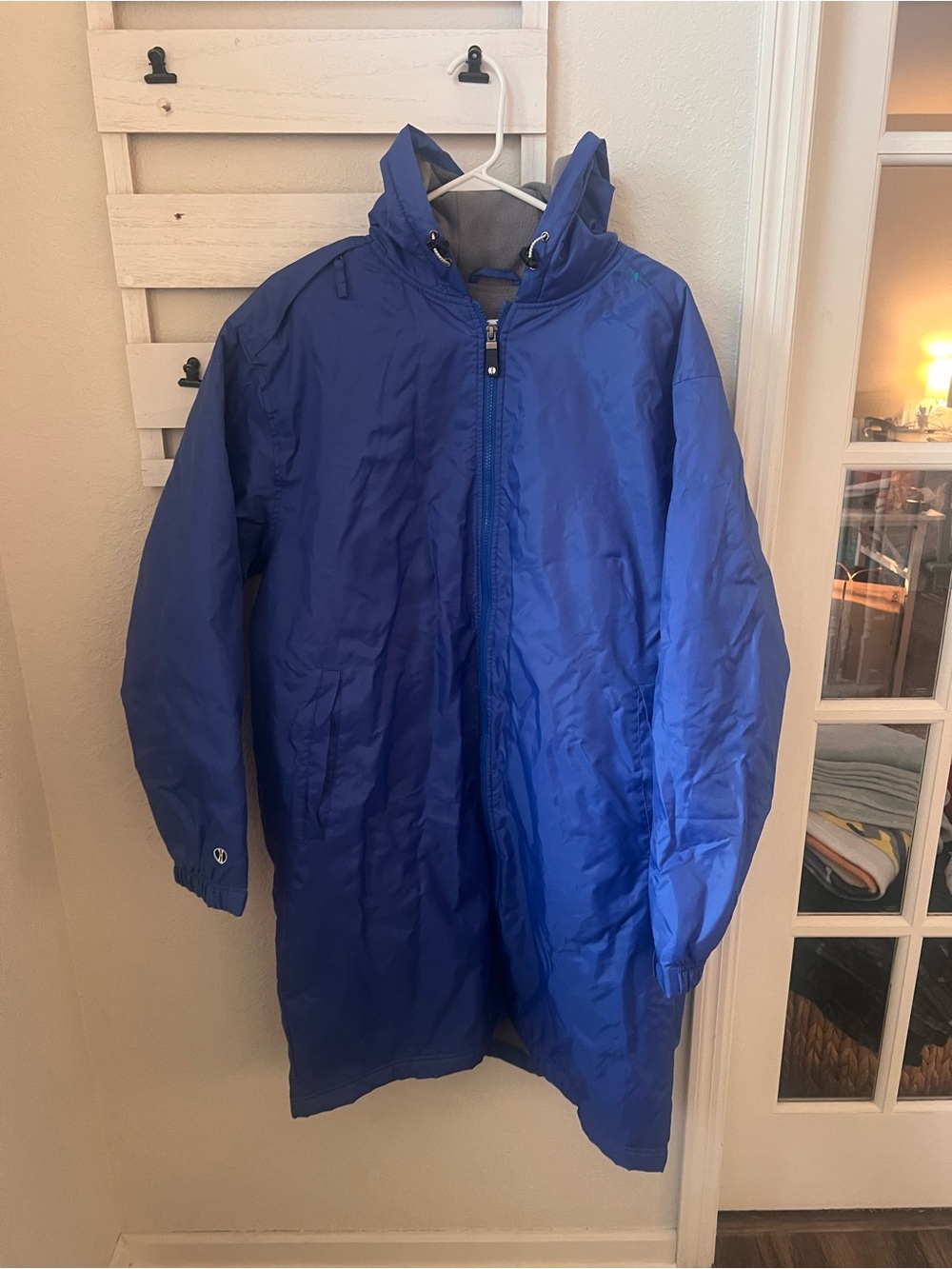 NWT Holloway Swim Parka Adult L Royal Blue Fleece Lined Hooded Coat